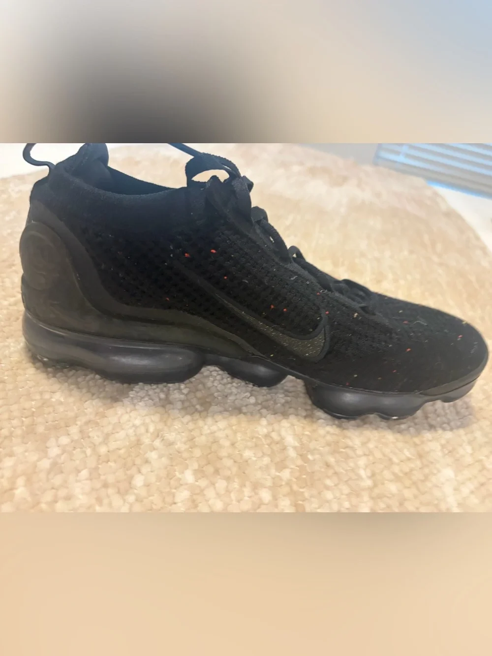 Nike Black Knit VaporMax-Style Air Cushion Sneakers